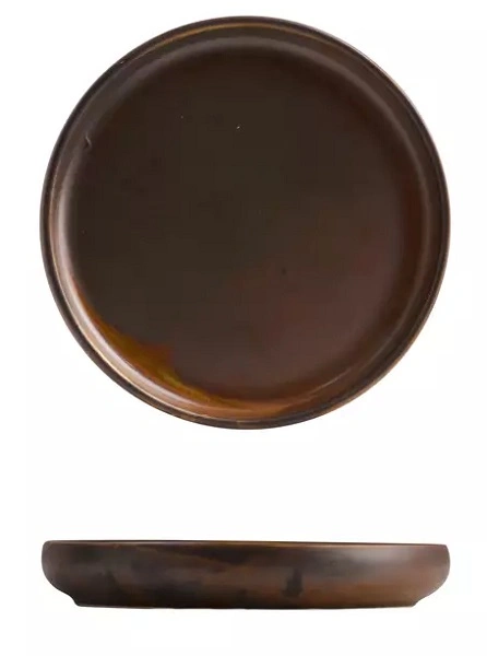 MODA PORCELAIN STACKA ROUND PLATE RUST 182mmØ