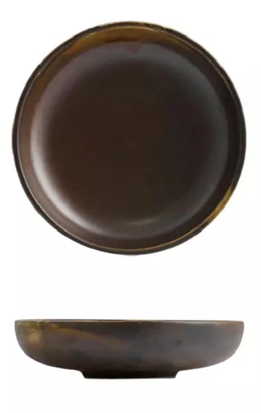 MODA PORCELAIN ROUND BOWL RUST 150mmØ