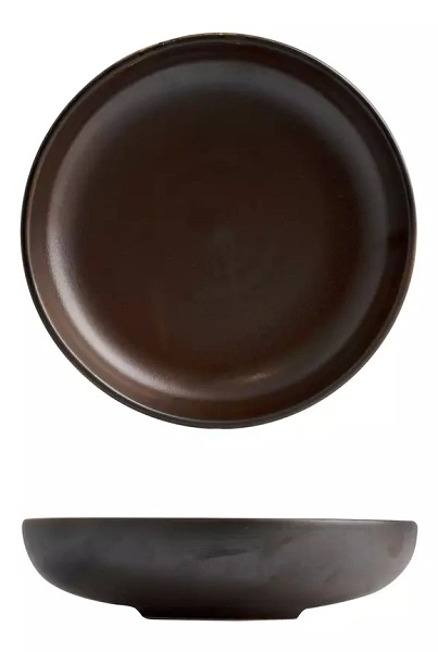 MODA PORCELAIN ROUND SHARE BOWL RUST 225mmØ