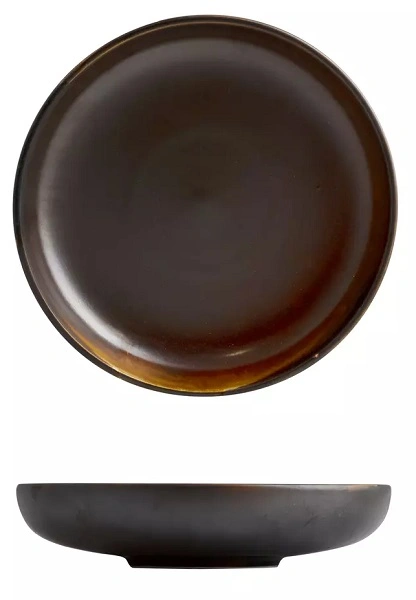MODA PORCELAIN ROUND SHARE BOWL RUST 250mmØ