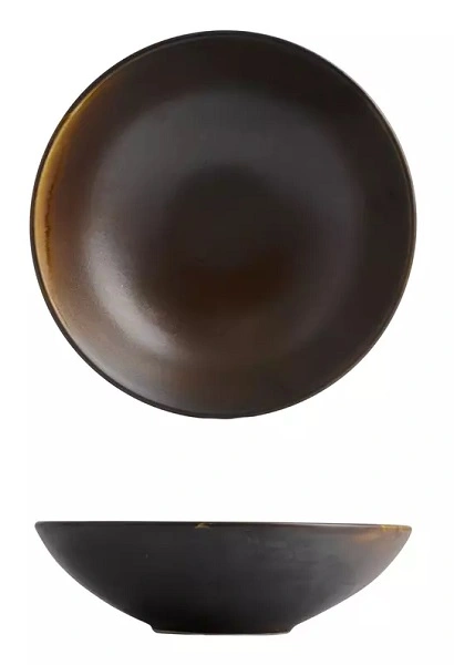 MODA PORCELAIN ROUND DEEP BOWL RUST 210mmØ