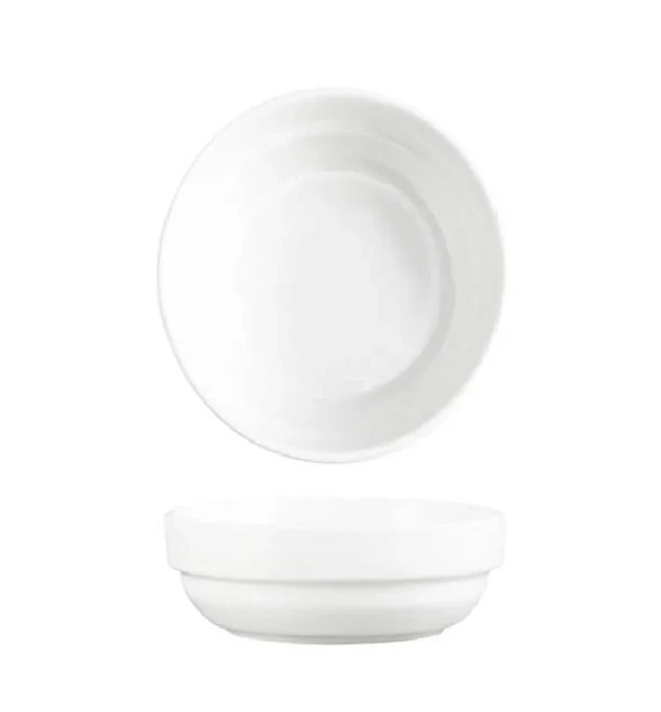 CORE WHITE BANQUET OATMEAL BOWL STACK 110mmØ x 40mmH