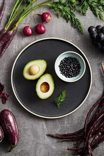 LUZERNE MOD ROUND STACKABLE PLATE 160mm MIDNIGHT
