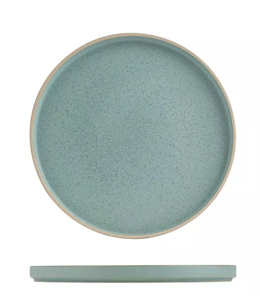 LUZERNE MOD ROUND STACKABLE PLATE 160mm FROSTED BLUE