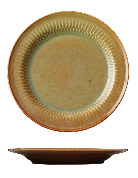 LUZERNE COTTAGE CINNAMON ROUND RIM PLATE 210mm