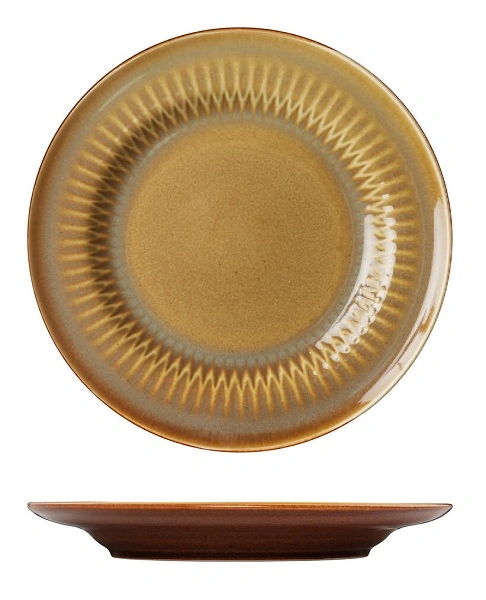 LUZERNE COTTAGE CINNAMON ROUND RIM PLATE 230mm