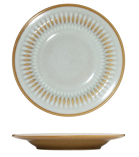 LUZERNE COTTAGE ALMOND ROUND RIM PLATE 230mm