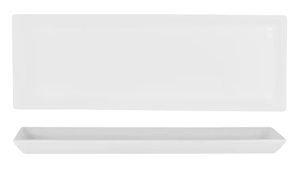 WHITE ALBUM RECTANGULAR PLATTER FLARED SIDES