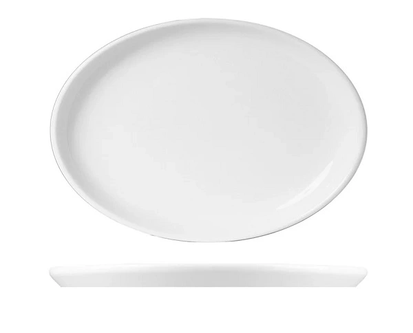 WHITE ALBUM OVAL PLATE FLARED 285mm