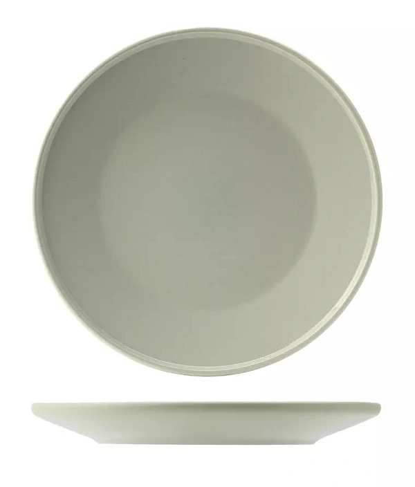 UTOPIA CORE MINT STONEWARE ROUND PLATE 225mm x 27mmH