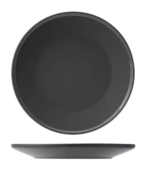 UTOPIA CORE SLATE STONEWARE ROUND PLATE 225mm x 27mmH