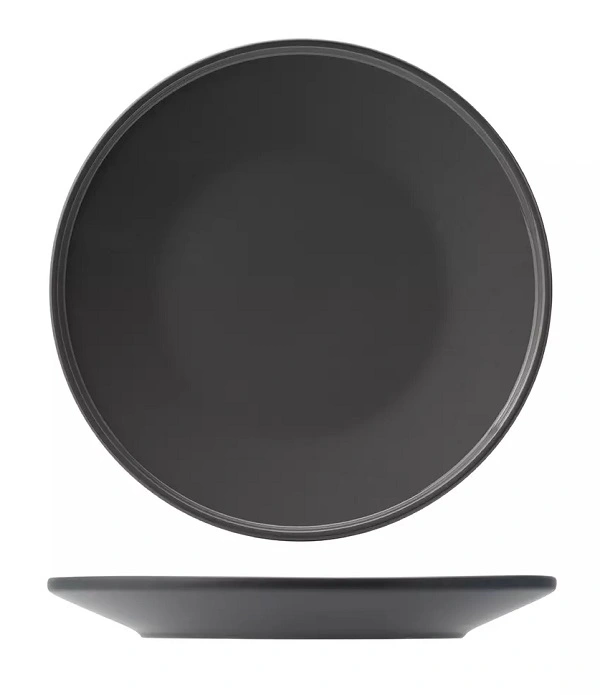 UTOPIA CORE SLATE STONEWARE ROUND PLATE 250mm x 29mmH