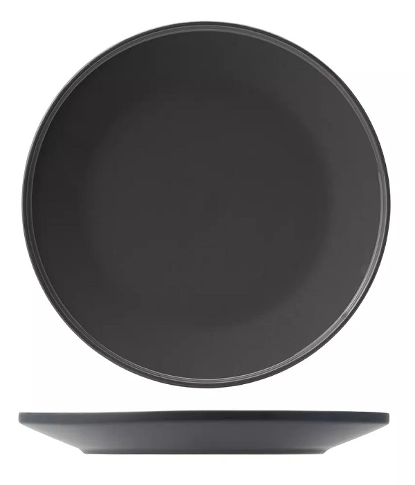 UTOPIA CORE SLATE STONEWARE ROUND PLATE 270mm x 30mmH