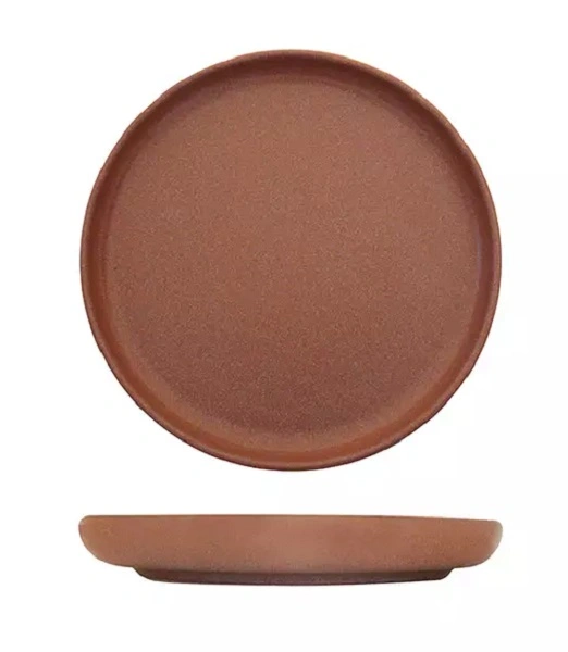 ECLIPSE UNO ROUND WALLED PLATE 175mmØ BROWN 23mmH