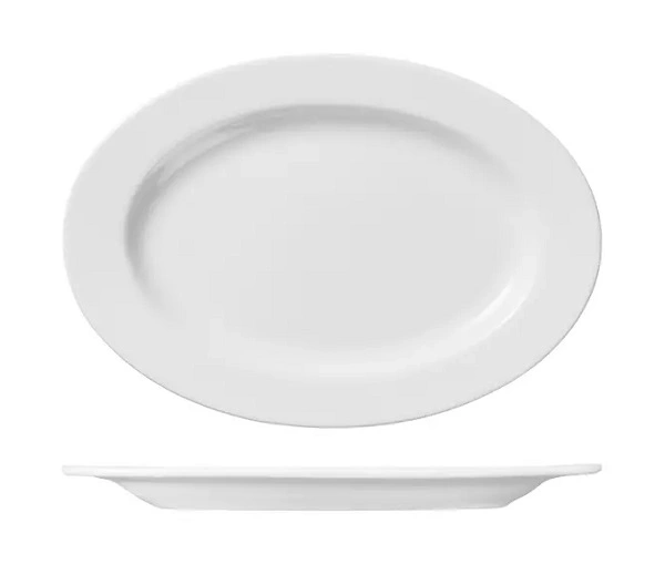 ARIANE OVAL WIDE RIM PLATE PRIME 220mmL x 150mmW