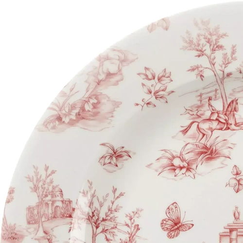 CHURCHILL VINTAGE PRINTS TOILE ROUND WIDE RIM PLATE 210mmØ