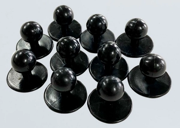 CHEF'S STUD BUTTON BLACK, PACK OF 10