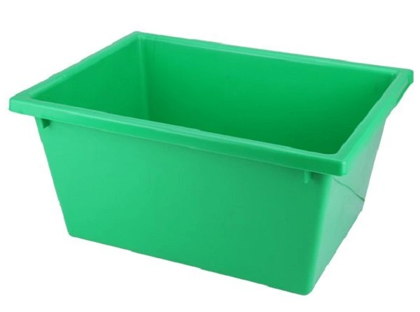A PLUS 22 LTR STACKING NESTING CRATE, GREEN