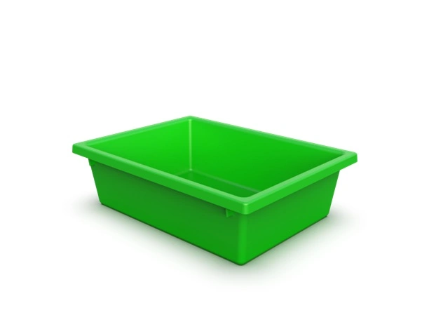 A PLUS 13 LTR STACKING NESTING CRATE, GREEN