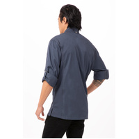 CHEF WORKS MENS HARTFORD BLUE ZIPPER JACKET