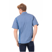 CHEF WORKS MENS SPRINGFIELD SKY BLUE ZIPPER JACKET