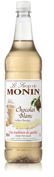 MONIN NON-ALCOHOLIC SYRUP, 1LTR P.E.T, WHITE CHOCOLATE