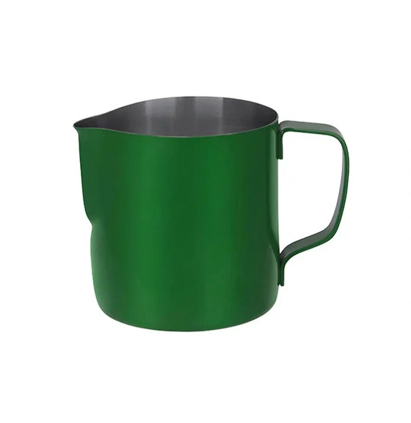 BREW MILK FROTHING JUG POWDER COAT GREEN S/ST 350ml 