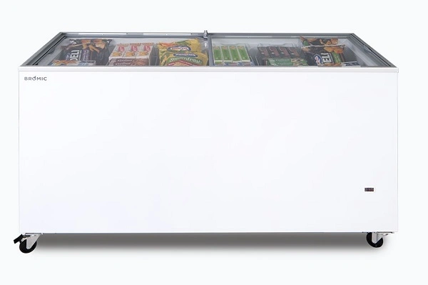 BROMIC FLAT GLASS TOP CHEST FREEZER 492 LITRE