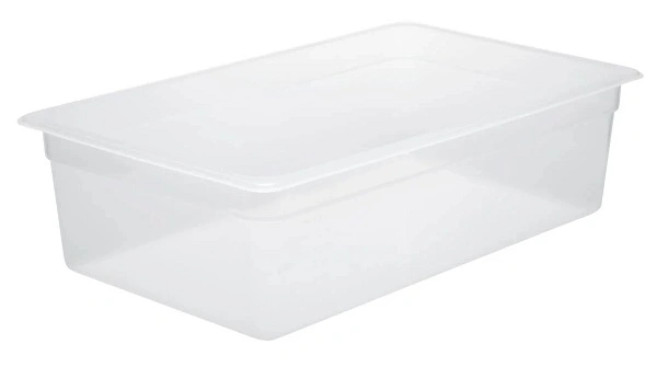CHEF INOX GN CONTAINER POLYPROP CLEAR 1/1 SIZE 100mm