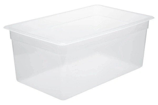 CHEF INOX GN CONTAINER POLYPROP CLEAR 1/1 SIZE 200mm