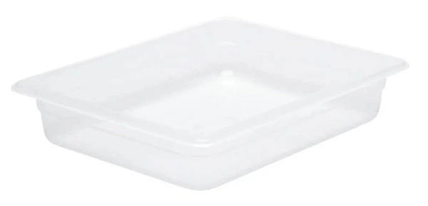 CHEF INOX GN CONTAINER POLYPROP CLEAR 1/2 SIZE 65mm