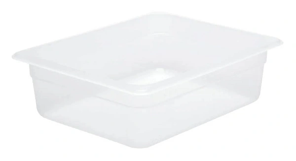 CHEF INOX GN CONTAINER POLYPROP CLEAR 1/2 SIZE 100mm