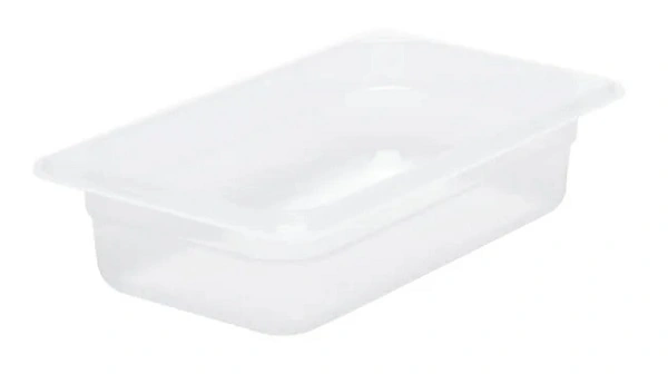 CHEF INOX GN CONTAINER POLYPROP CLEAR 1/4 SIZE 65mm