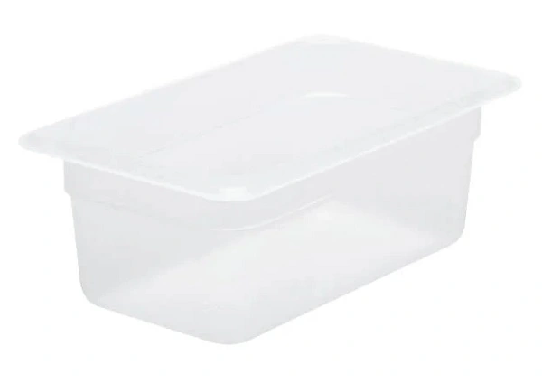 CHEF INOX GN CONTAINER POLYPROP CLEAR 1/4 SIZE 100mm