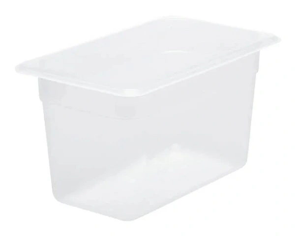 CHEF INOX GN CONTAINER POLYPROP CLEAR 1/4 SIZE 150mm