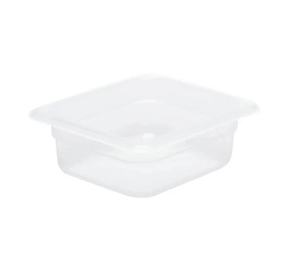 CHEF INOX GN CONTAINER POLYPROP CLEAR 1/6 SIZE 65mm
