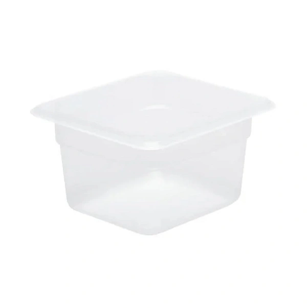 CHEF INOX GN CONTAINER POLYPROP CLEAR 1/6 SIZE 100mm