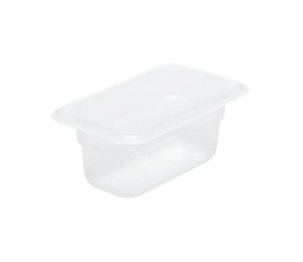 CHEF INOX GN CONTAINER POLYPROP CLEAR 1/9 SIZE 100mm
