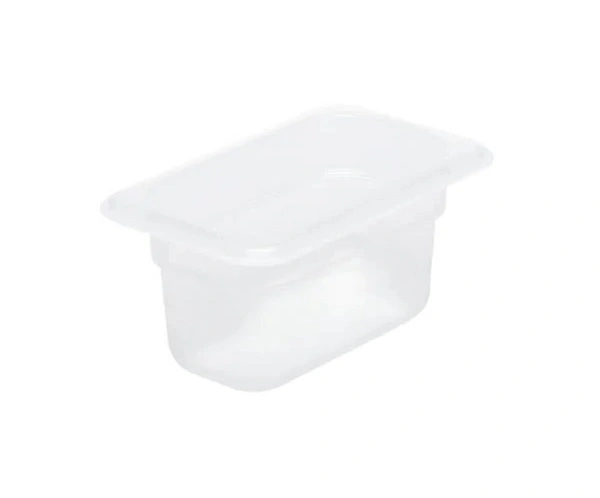 CHEF INOX GN CONTAINER POLYPROP CLEAR 1/9 SIZE 150mm