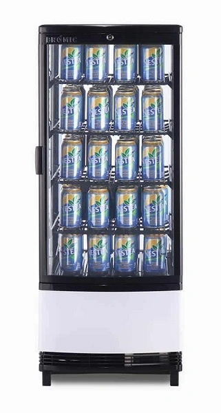 BROMIC COUNTERTOP CHILLER CURVED GLASS 98LTR BLACK