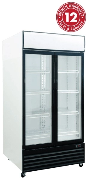 EXQUISITE 2 DOOR UPRIGHT DISPLAY FRIDGE 1000 LITRE