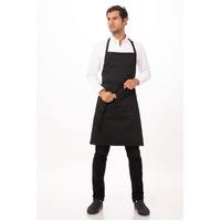 CHEF WORKS BLACK BUTCHER BIB APRON