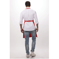 CHEF WORKS RED BUTCHER BIB APRON