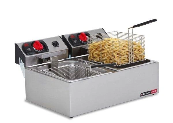 ANVIL DOUBLE PAN FRYER W/ LIDS 2 x 5 LITRE