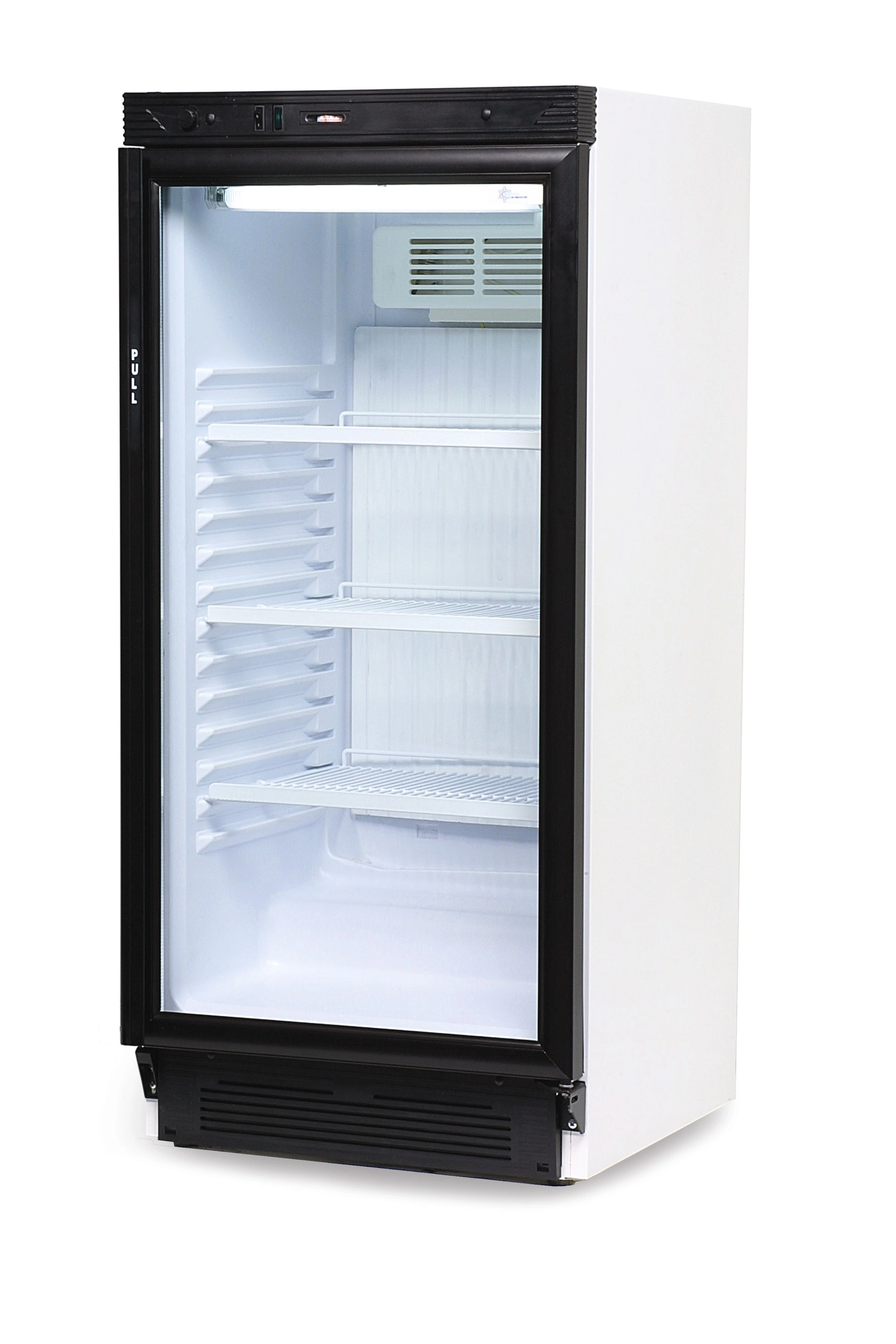 BROMIC UPRIGHT DISPLAY FRIDGE FLAT GLASS 215 LITRE