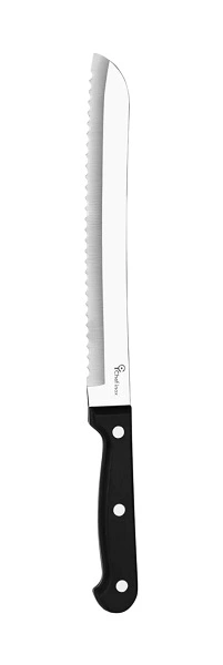 GET SET BREAD KNIFE BLACK HANDLE 200mm