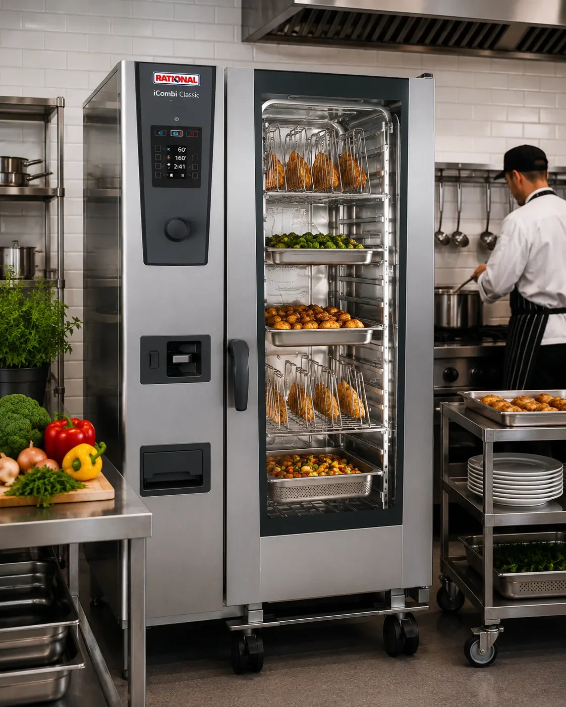 RATIONAL iCombi Classic 20 x 2/1 GN Natural Gas Combi Oven ICC202G-NG
