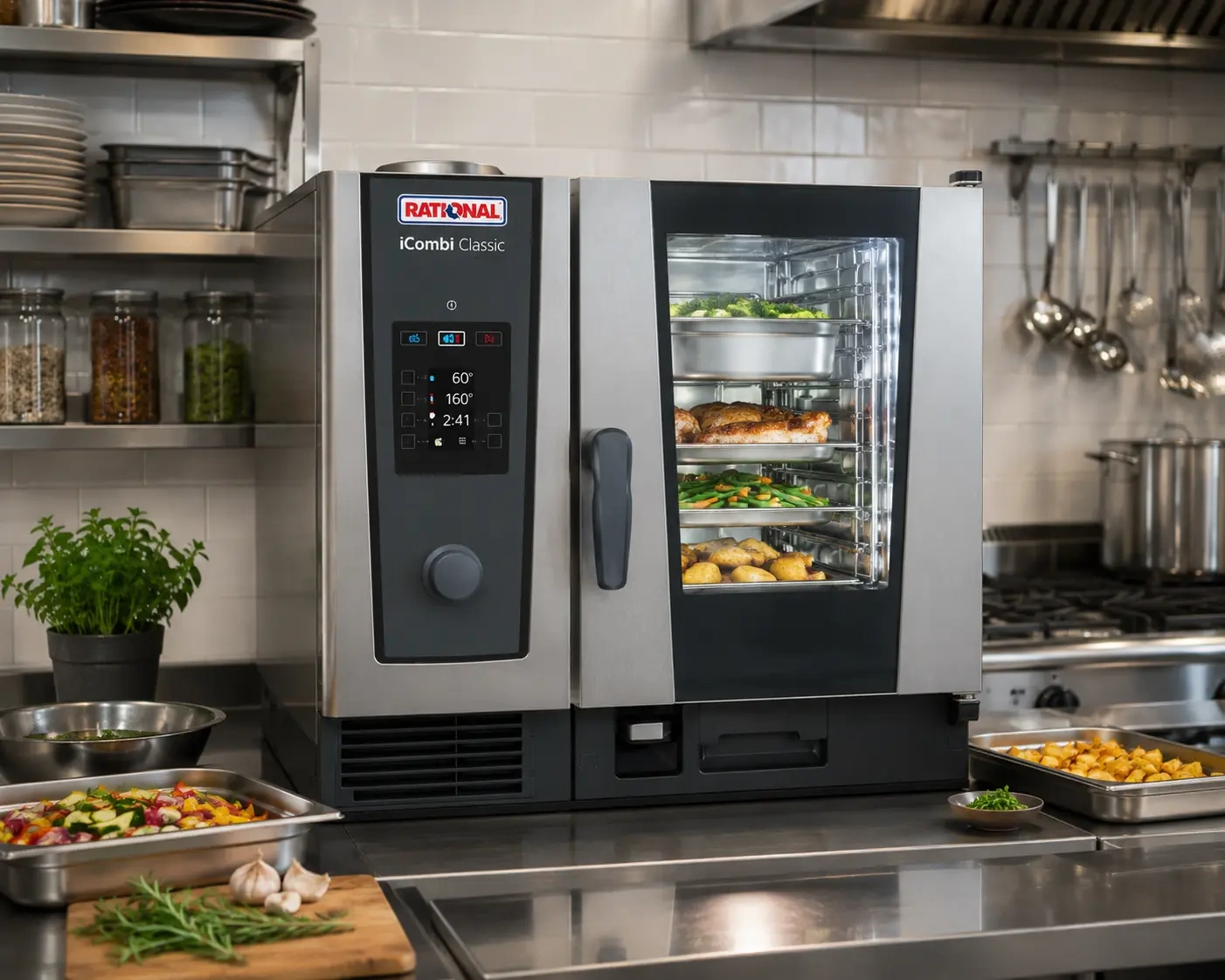 RATIONAL iCombi Classic 6 Tray Natural Gas Combi Oven ICC61G-NG