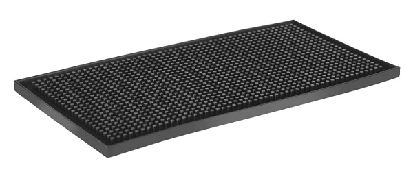 JIWINS BAR MAT RUBBER BLACK 300mm x 150mm x 10mmH 