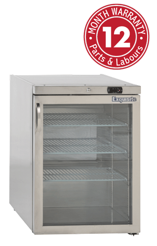 EXQUISITE UNDERBENCH SINGLE GLASS DOOR FRIDGE 140LTR